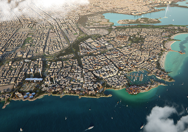 Overall perspective showing the extent of the Jeddah Central Project.